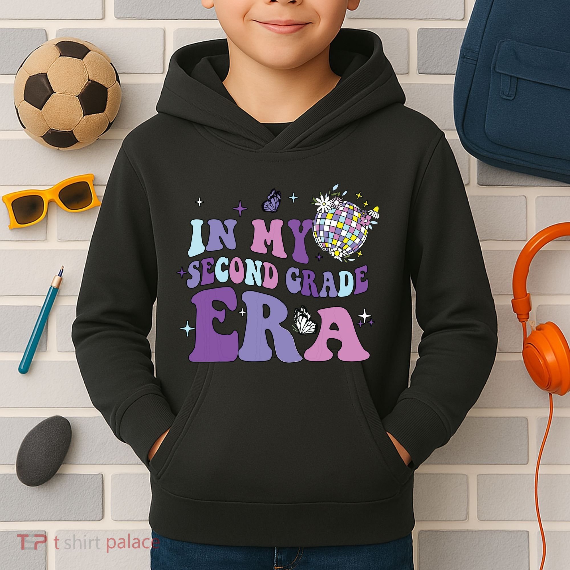 In My Second Grade Era Back To School 2nd Grade Teacher Kids Hoodie