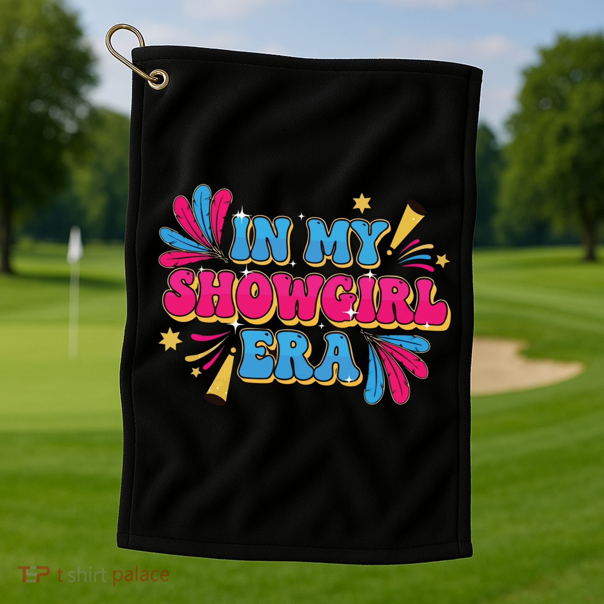 In My Showgirl Era Star Studded Retro Golf Towel