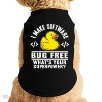 I Make Software Bug Free Programmer Debugging Rubber Duck Gift Doggie Tank thumb 0