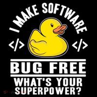 I Make Software Bug Free Programmer Debugging Rubber Duck Gift USA-Made Doggie Bandana thumb 2