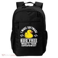 I Make Software Bug Free Programmer Debugging Rubber Duck Gift Backpack thumb 0