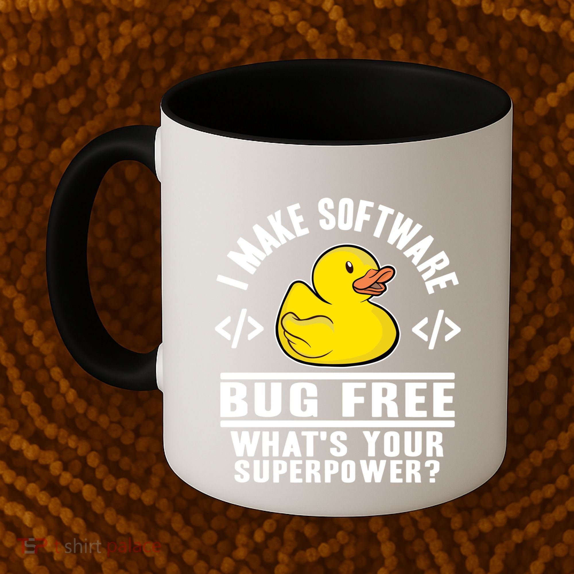 I Make Software Bug Free Programmer Debugging Rubber Duck Gift Coffee Mug