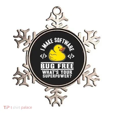 I Make Software Bug Free Programmer Debugging Rubber Duck Gift Ornament