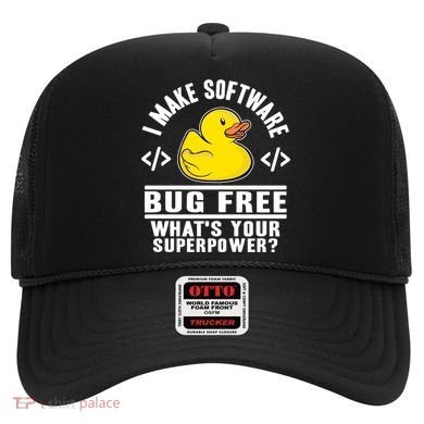 I Make Software Bug Free Programmer Debugging Rubber Duck Gift Hat
