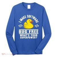 I Make Software Bug Free Programmer Debugging Rubber Duck Gift Long Sleeve Shirt thumb 0