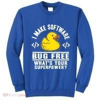 I Make Software Bug Free Programmer Debugging Rubber Duck Gift Sweatshirt thumb 0