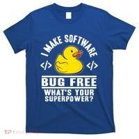 I Make Software Bug Free Programmer Debugging Rubber Duck Gift T-Shirt thumb 0
