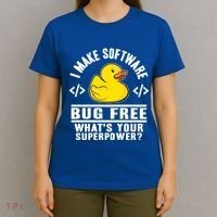 I Make Software Bug Free Programmer Debugging Rubber Duck Gift T-Shirt thumb 4
