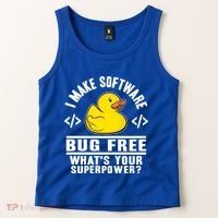 I Make Software Bug Free Programmer Debugging Rubber Duck Gift Tank Top thumb 2