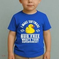 I Make Software Bug Free Programmer Debugging Rubber Duck Gift Toddler T-Shirt thumb 2