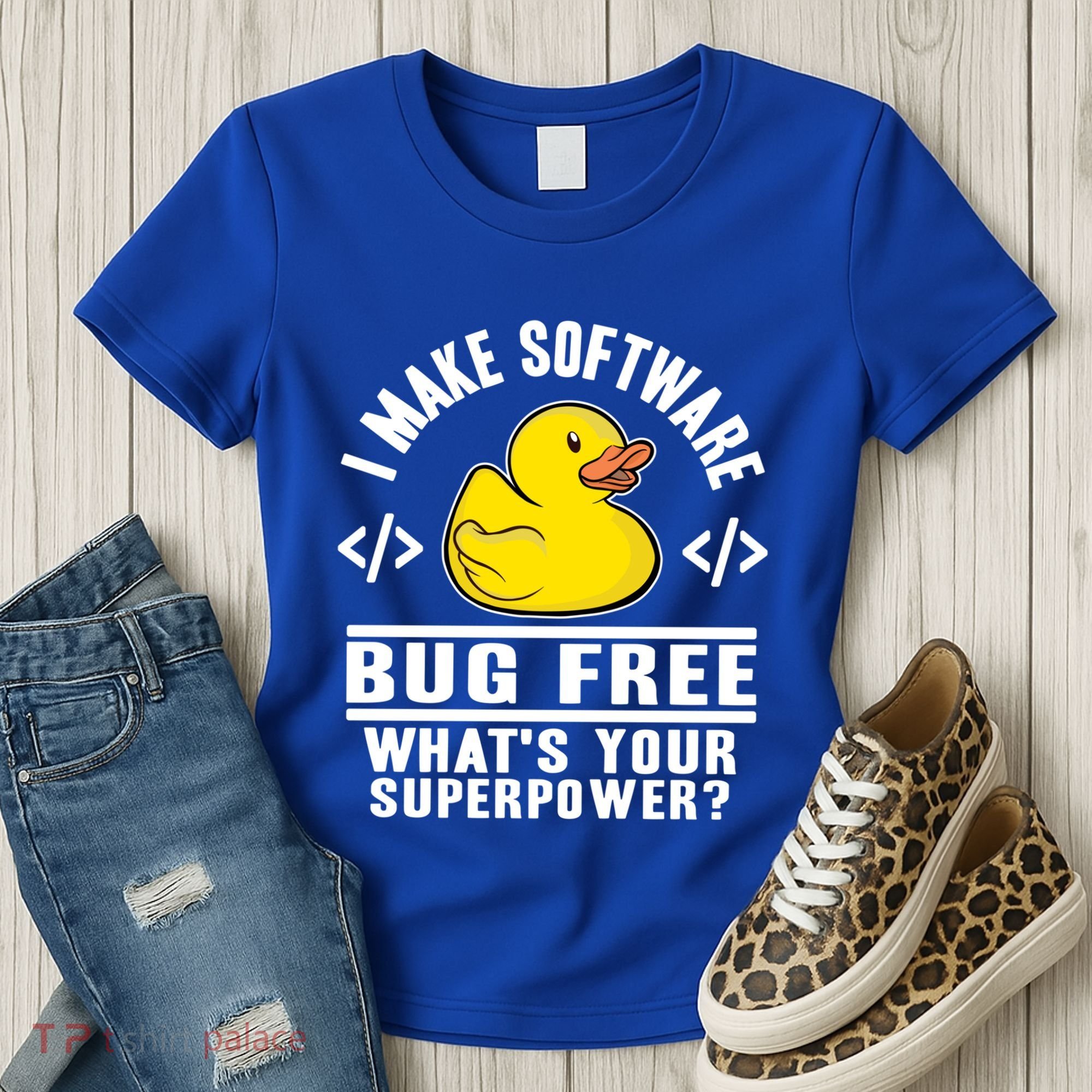 I Make Software Bug Free Programmer Debugging Rubber Duck Gift Women's T-Shirt