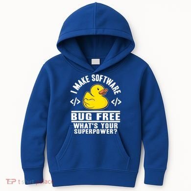 I Make Software Bug Free Programmer Debugging Rubber Duck Gift Kids Hoodie