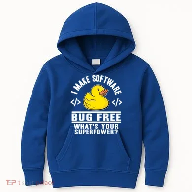 I Make Software Bug Free Programmer Debugging Rubber Duck Gift Kids Hoodie