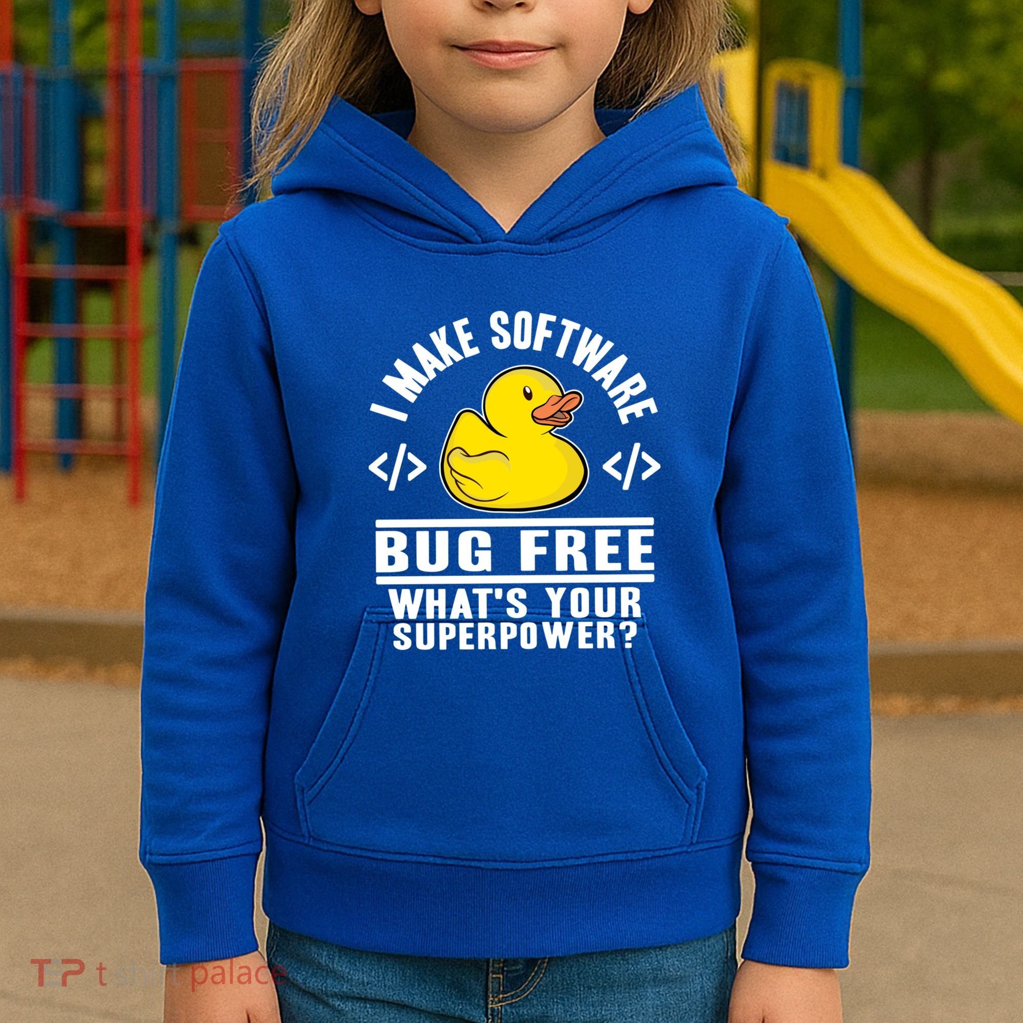 I Make Software Bug Free Programmer Debugging Rubber Duck Gift Kids Hoodie