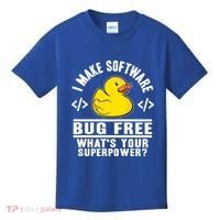 I Make Software Bug Free Programmer Debugging Rubber Duck Gift Kids T-Shirt thumb 0