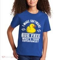 I Make Software Bug Free Programmer Debugging Rubber Duck Gift Kids T-Shirt thumb 2