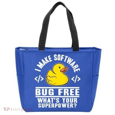 I Make Software Bug Free Programmer Debugging Rubber Duck Gift Tote Bag