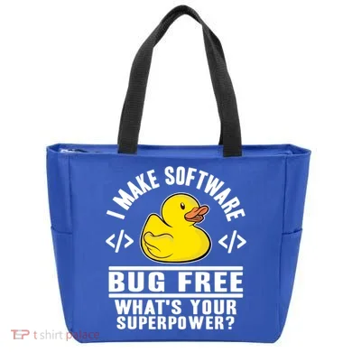 I Make Software Bug Free Programmer Debugging Rubber Duck Gift Tote Bag