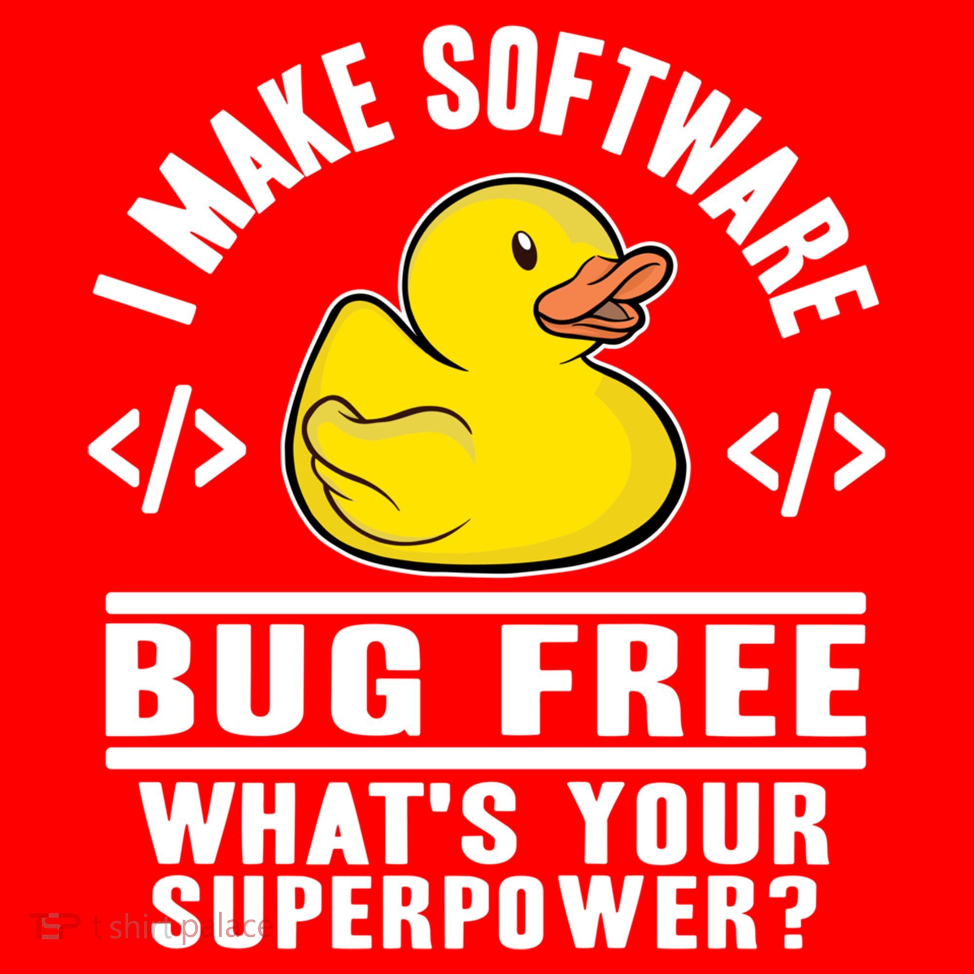 I Make Software Bug Free Programmer Debugging Rubber Duck Gift Santa Hat