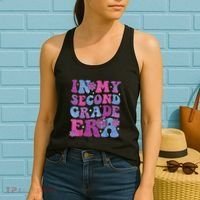 In My Second Grade Era Girl Back To School 2nd Grade Teacher Women's Tank Top thumb 2