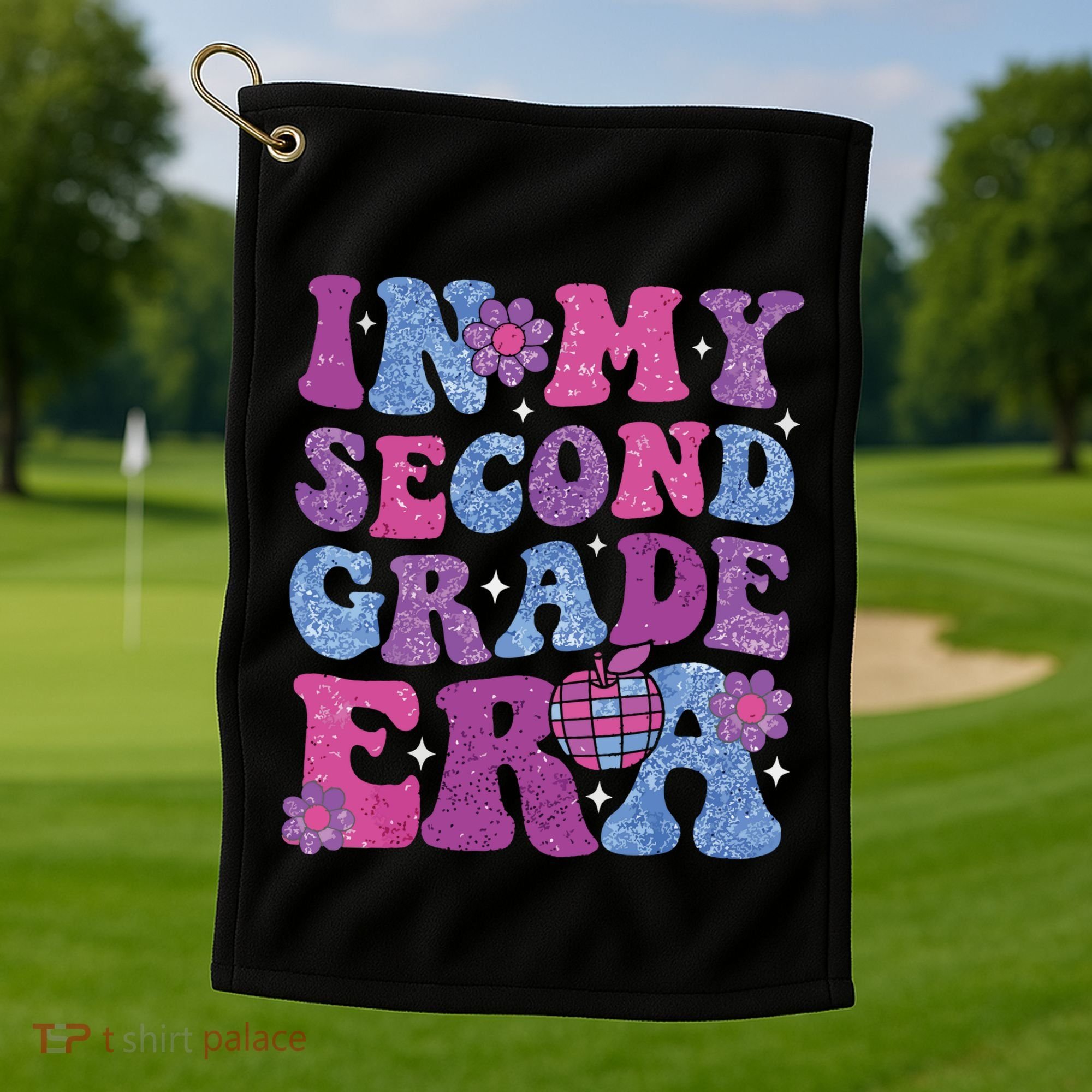 In My Second Grade Era Girl Back To School 2nd Grade Teacher Golf Towel