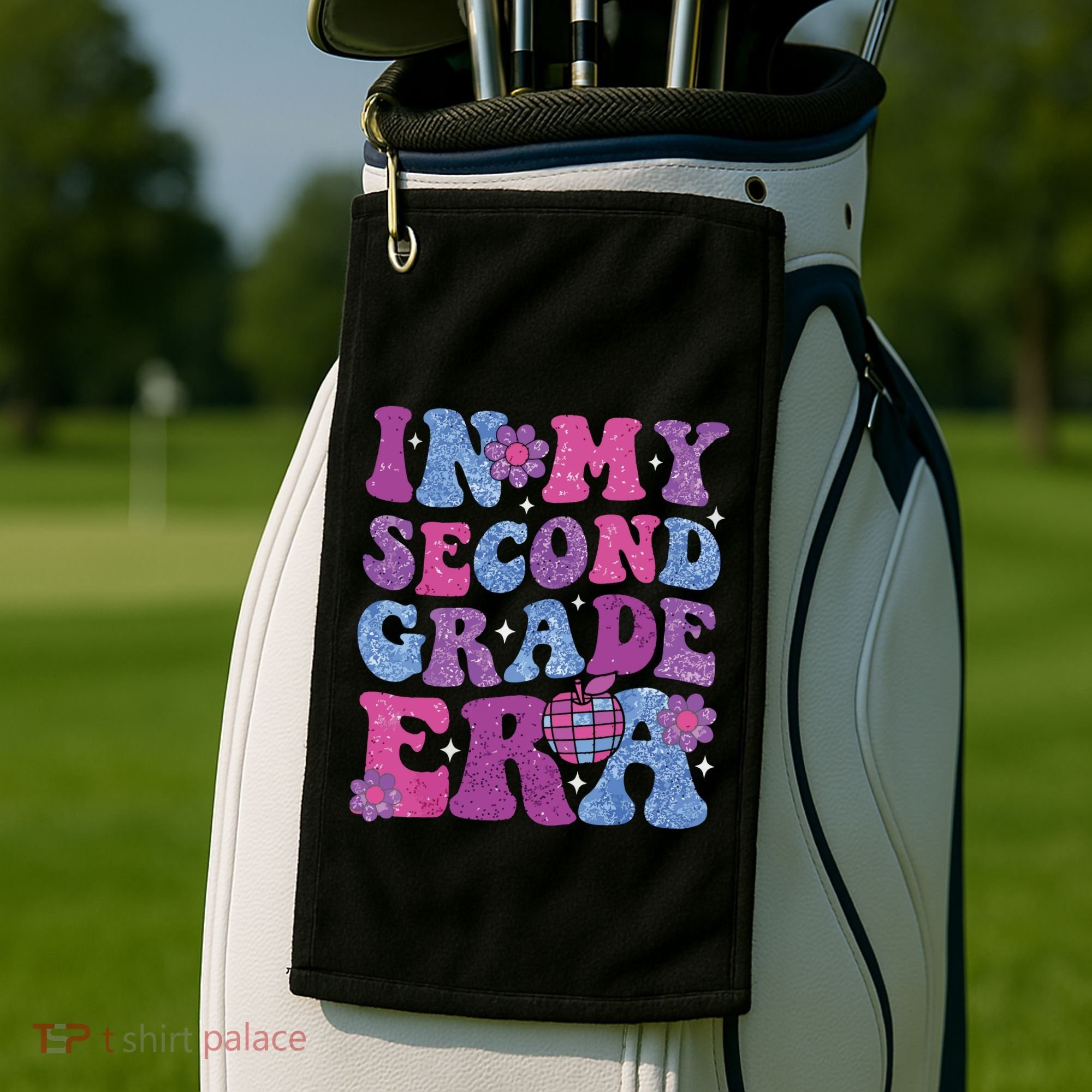 In My Second Grade Era Girl Back To School 2nd Grade Teacher Golf Towel
