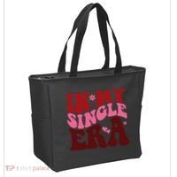 In My Single Era Anti Valentine Groovy Tote Bag thumb 2