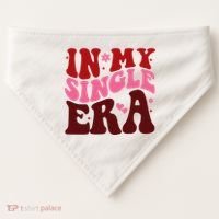 In My Single Era Anti Valentine Groovy USA-Made Doggie Bandana thumb 0