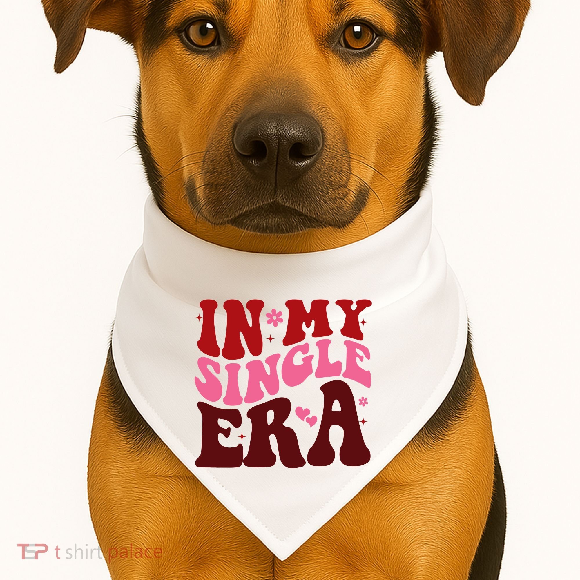 In My Single Era Anti Valentine Groovy USA-Made Doggie Bandana