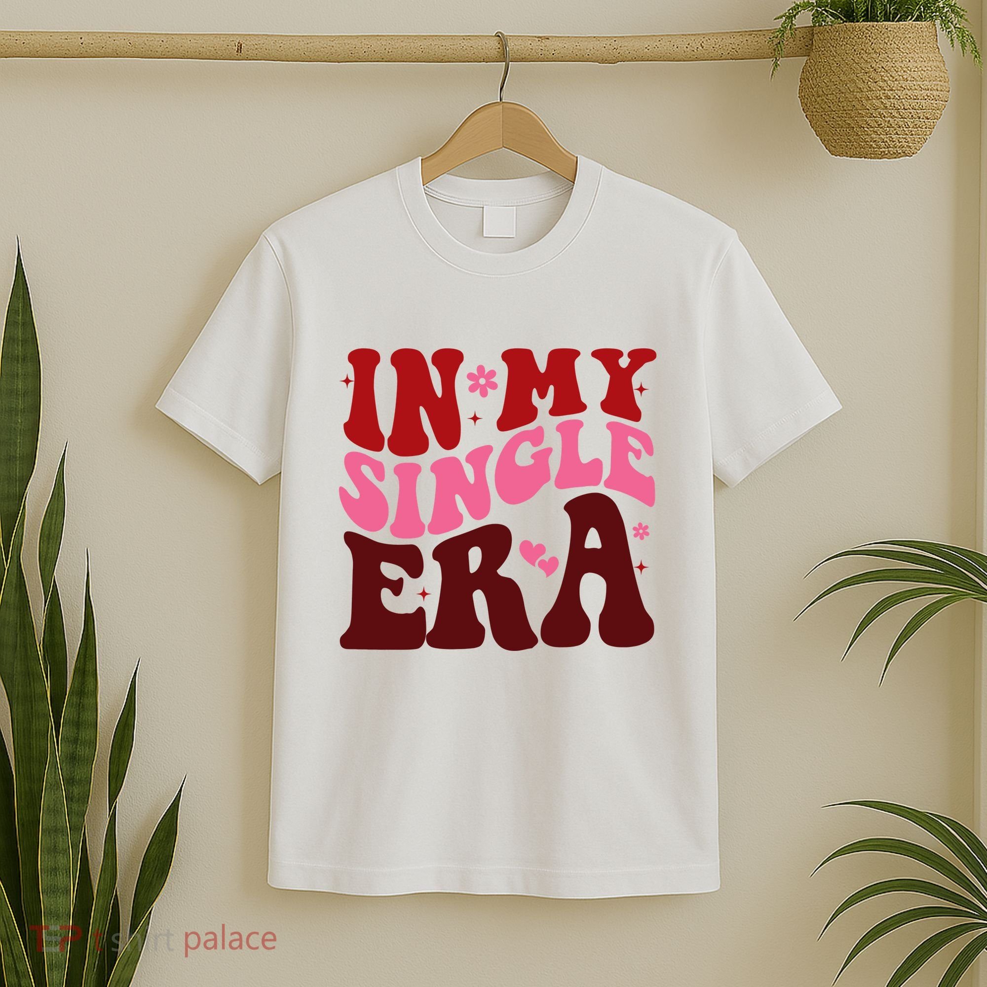 In My Single Era Anti Valentine Groovy T-Shirt