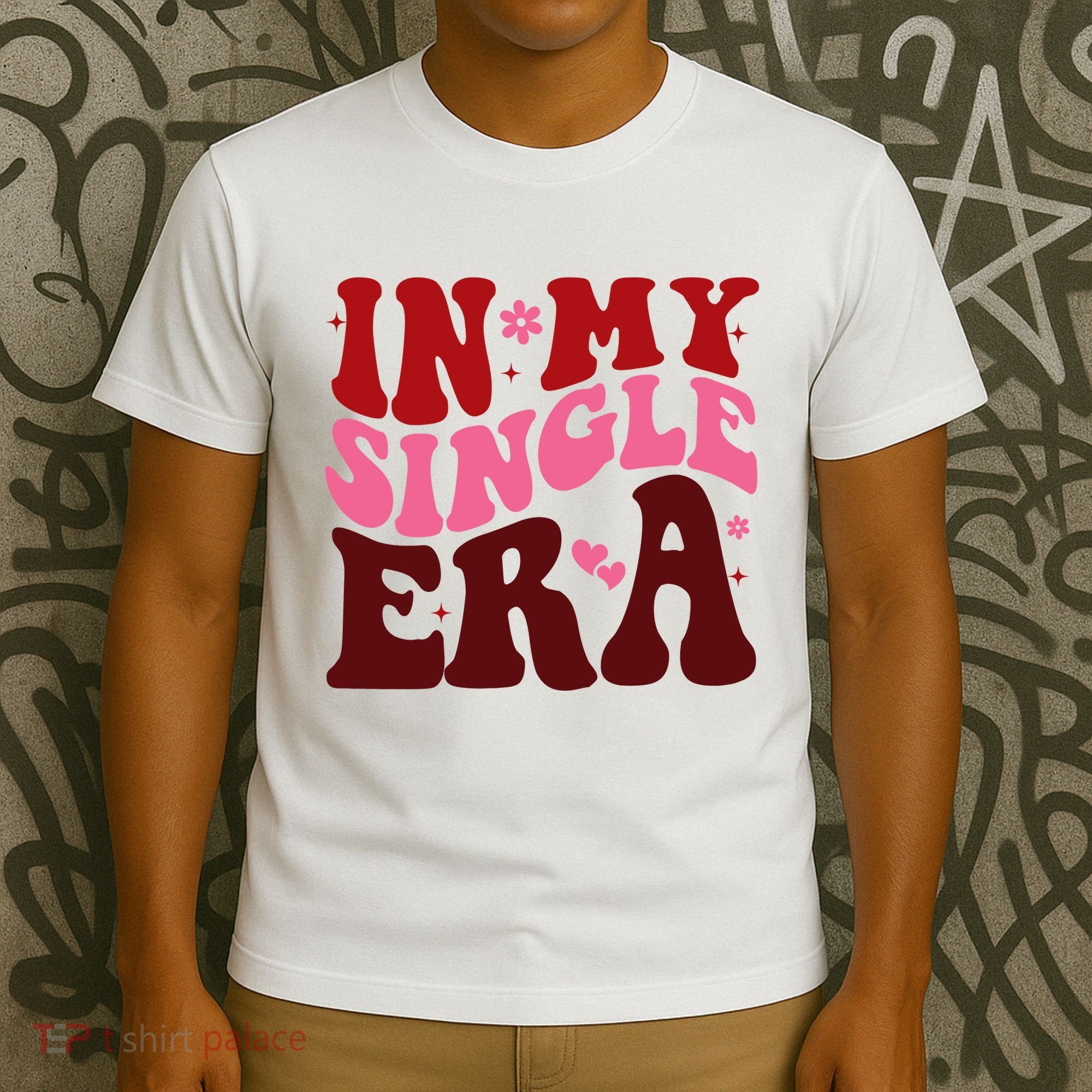 In My Single Era Anti Valentine Groovy T-Shirt