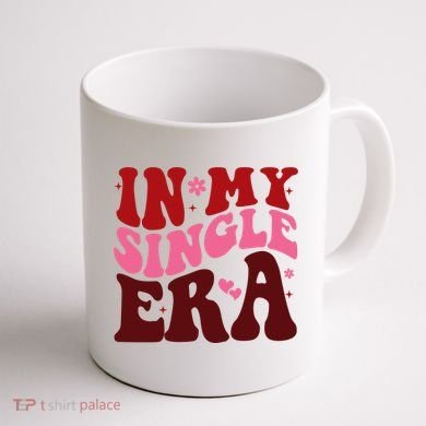 In My Single Era Anti Valentine Groovy Coffee Mug back