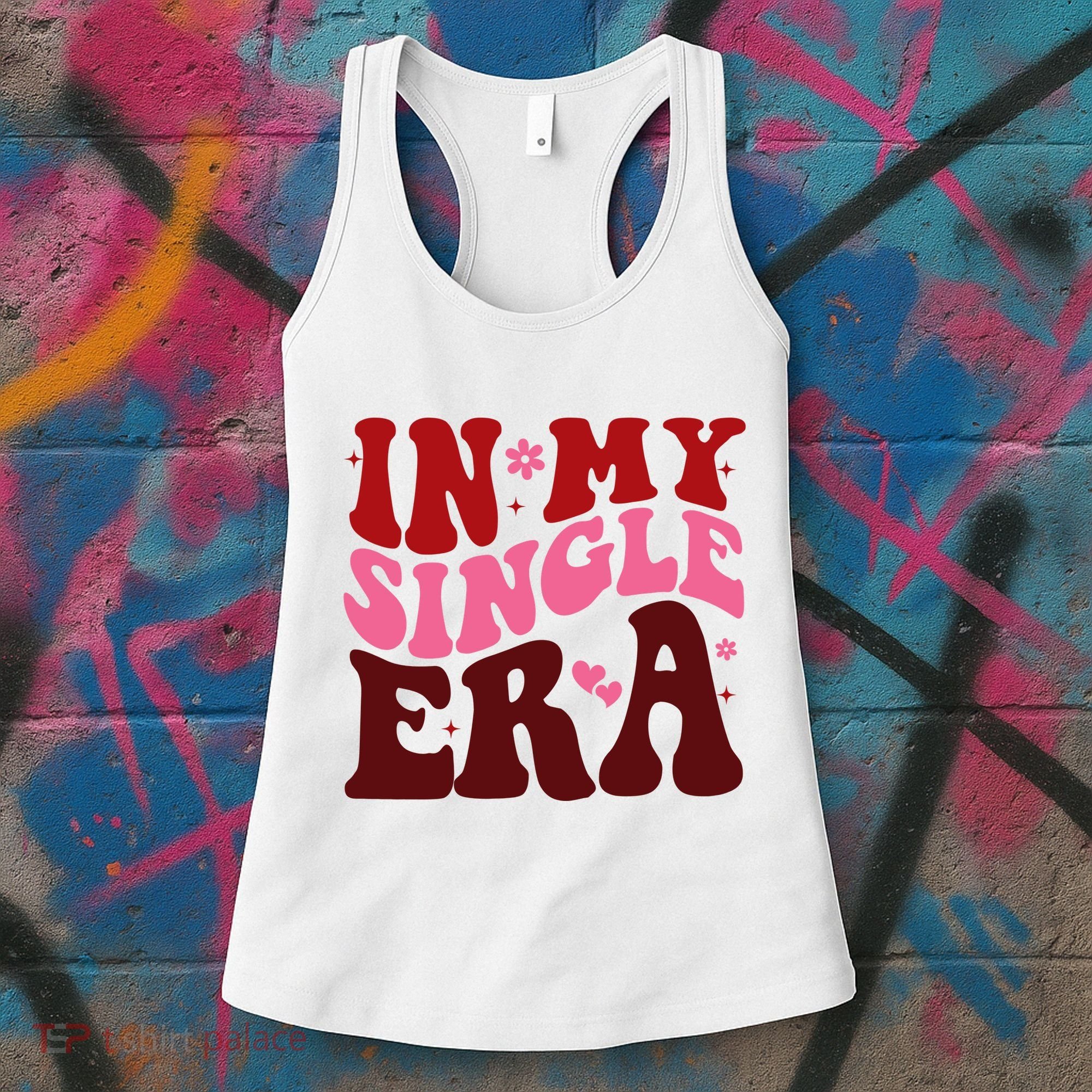 In My Single Era Anti Valentine Groovy Women's Tank Top