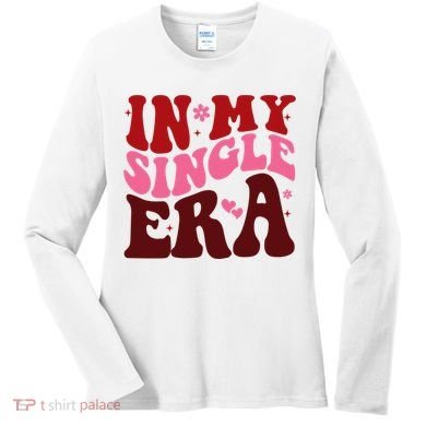 In My Single Era Anti Valentine Groovy Women's Long Sleeve Shirt