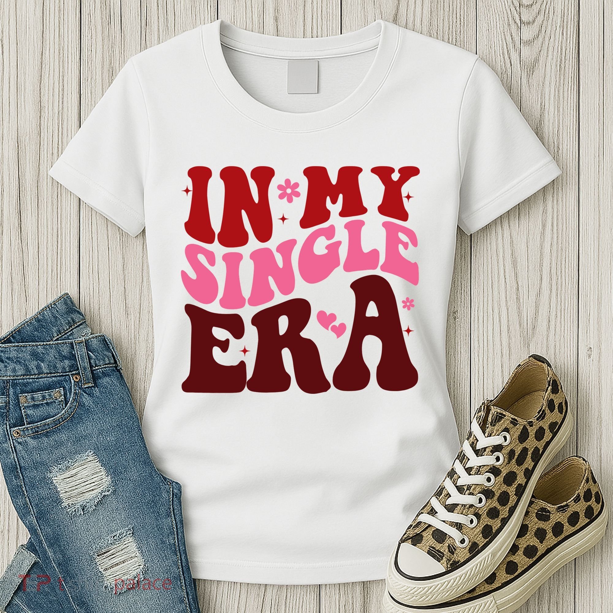 In My Single Era Anti Valentine Groovy Women's T-Shirt