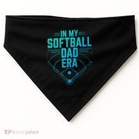 In My Softball Dad Era Softball Team Dad Softball Dads Gift USA-Made Doggie Bandana thumb 0
