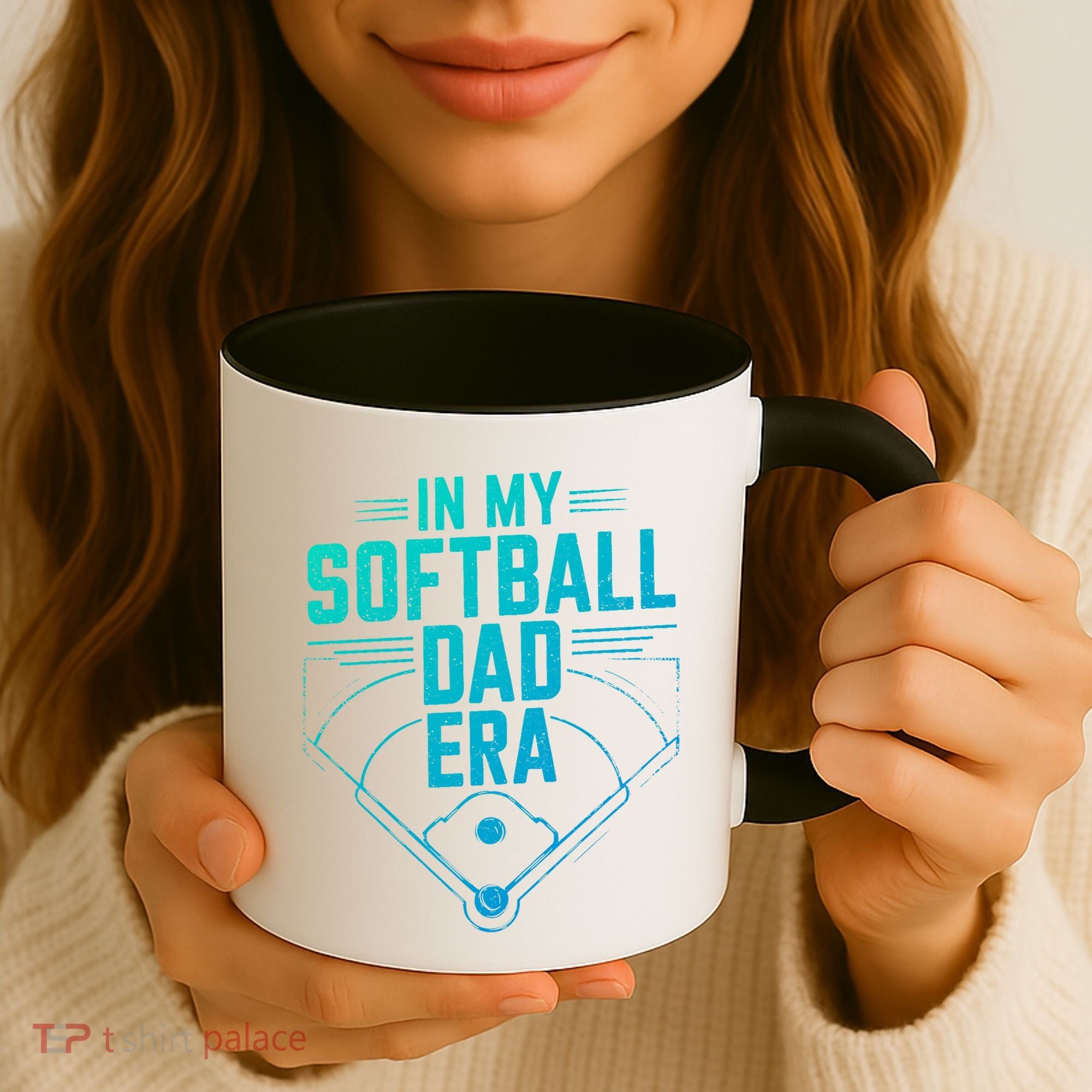 In My Softball Dad Era Softball Team Dad Softball Dads Gift Coffee Mug