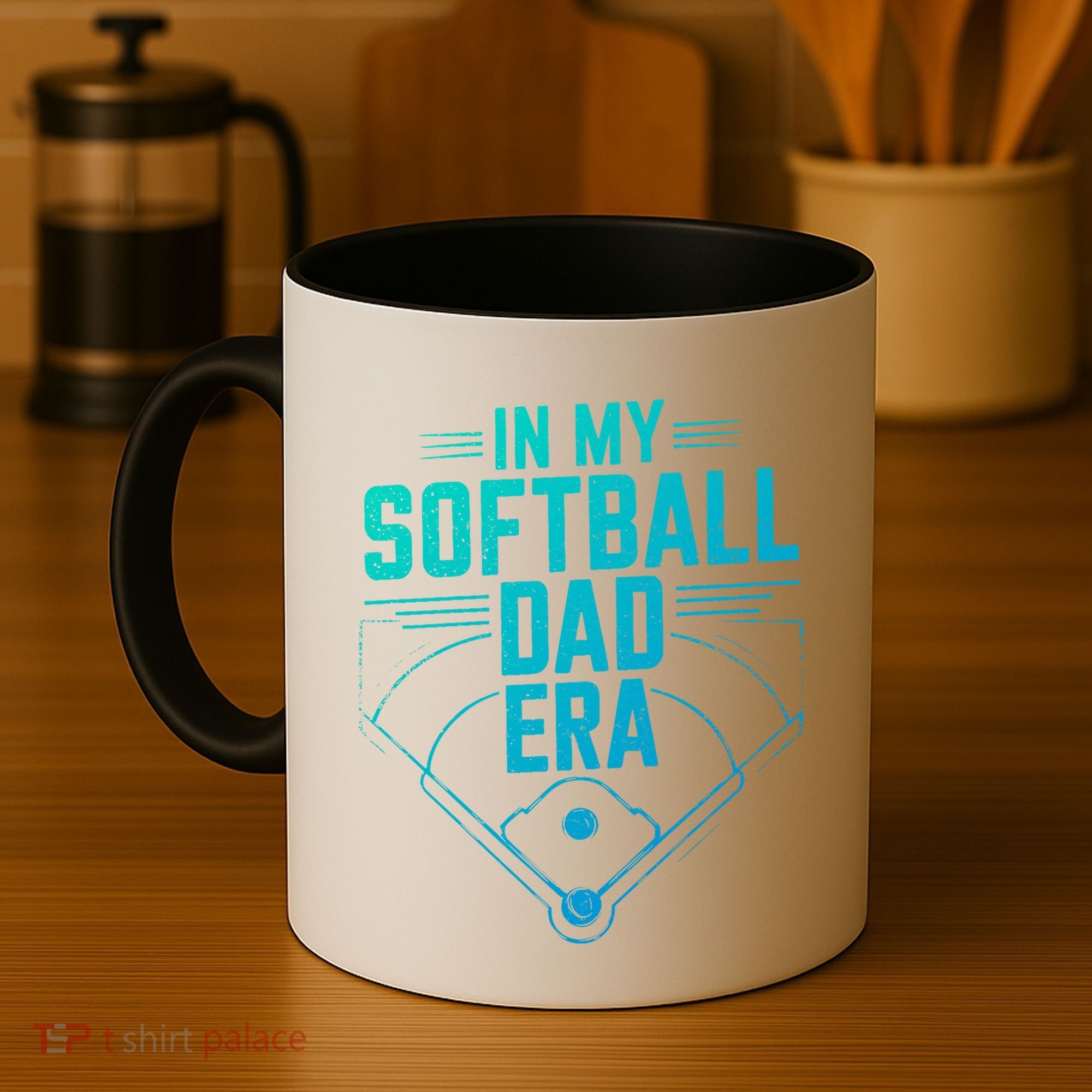 In My Softball Dad Era Softball Team Dad Softball Dads Gift Coffee Mug