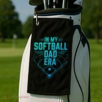 In My Softball Dad Era Softball Team Dad Softball Dads Gift Golf Towel thumb 2