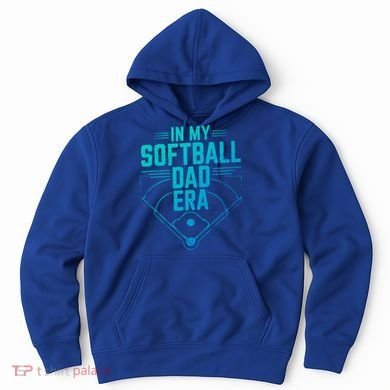 In My Softball Dad Era Softball Team Dad Softball Dads Gift Hoodie