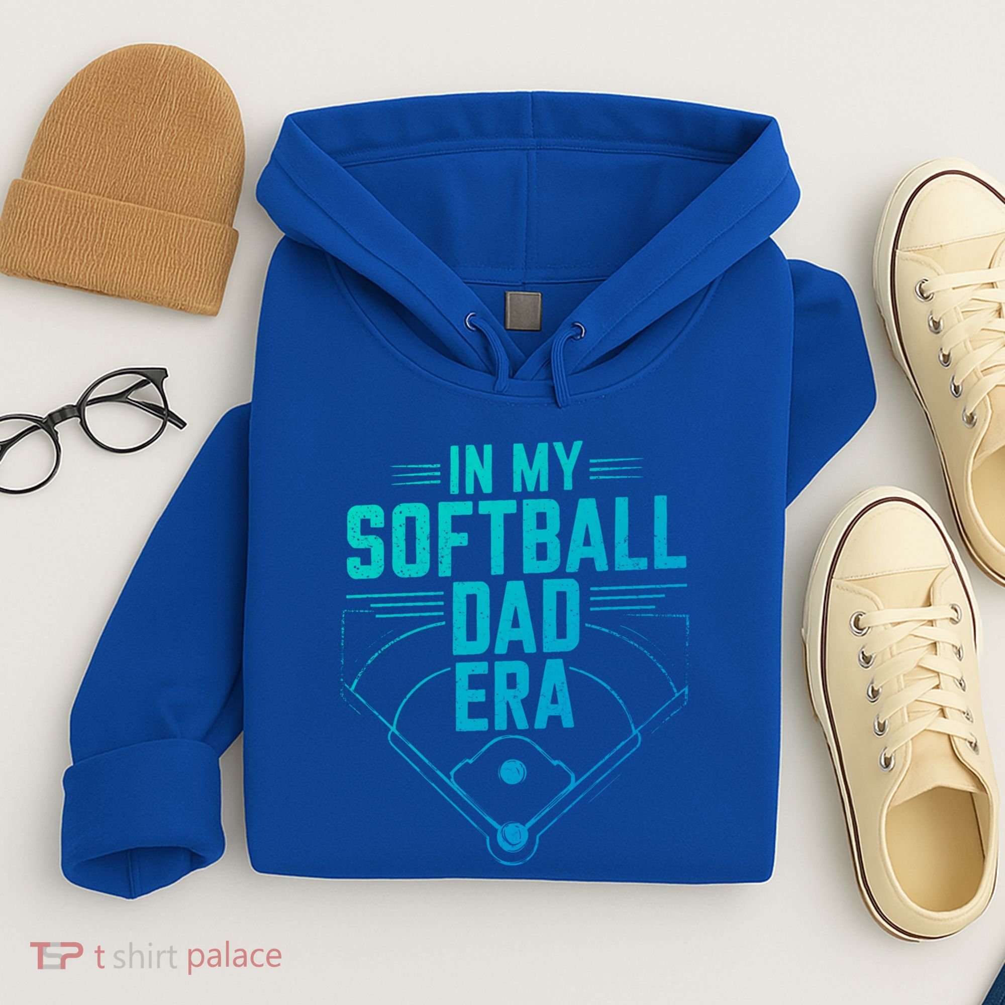 In My Softball Dad Era Softball Team Dad Softball Dads Gift Hoodie