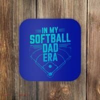 In My Softball Dad Era Softball Team Dad Softball Dads Gift Coaster thumb 0