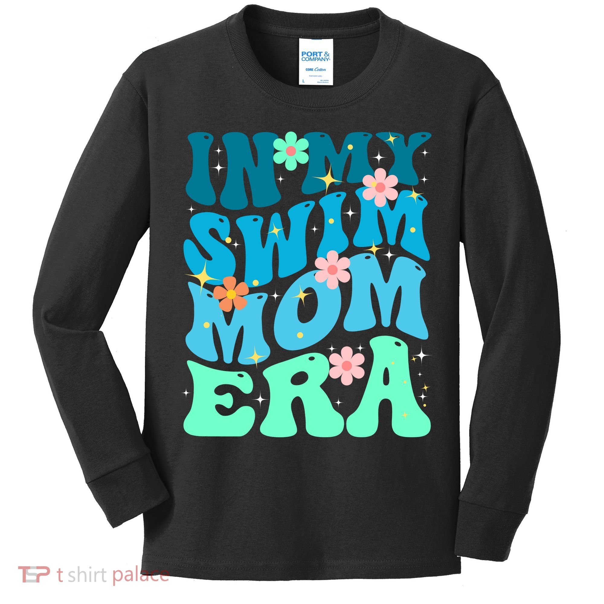 In My Swim Mom Era Kids Long Sleeve Shirt