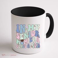 In My Senior Mom Era Class Of 2026 Graduate Retro Groovy Gift Coffee Mug thumb 1