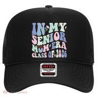 In My Senior Mom Era Class Of 2026 Graduate Retro Groovy Gift Hat thumb 0