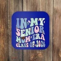 In My Senior Mom Era Class Of 2026 Graduate Retro Groovy Gift Coaster thumb 0