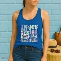 In My Senior Mom Era Class Of 2026 Graduate Retro Groovy Gift Women's Tank Top thumb 2