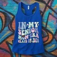 In My Senior Mom Era Class Of 2026 Graduate Retro Groovy Gift Women's Tank Top thumb 3