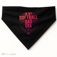 In My Softball Dad Era Softball Team Dad Softball Dads Gift USA-Made Doggie Bandana thumb 0