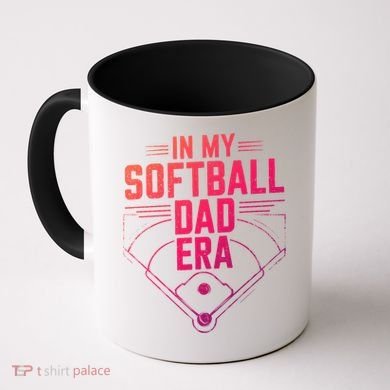 In My Softball Dad Era Softball Team Dad Softball Dads Gift Coffee Mug